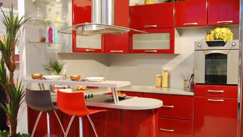 13 Model Dapur  Minimalis  dengan Kombinasi Warna  Merah Terbaik di 2022  KURIO