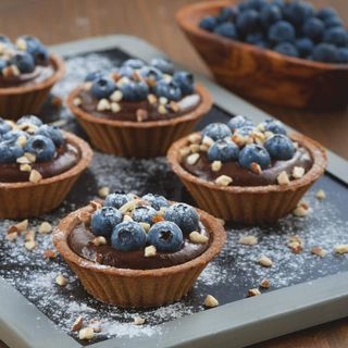 Chocolate Blueberry Tarts