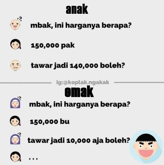 8 Meme Lucu Emak Nawar Belanjaan Ini Bikin Senyum Tipis Humor