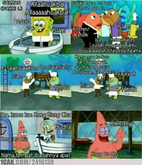 6 Meme Lucu SpongeBob Ini Ajarkan Toleransi, Dijamin Bikin Adem - Humor